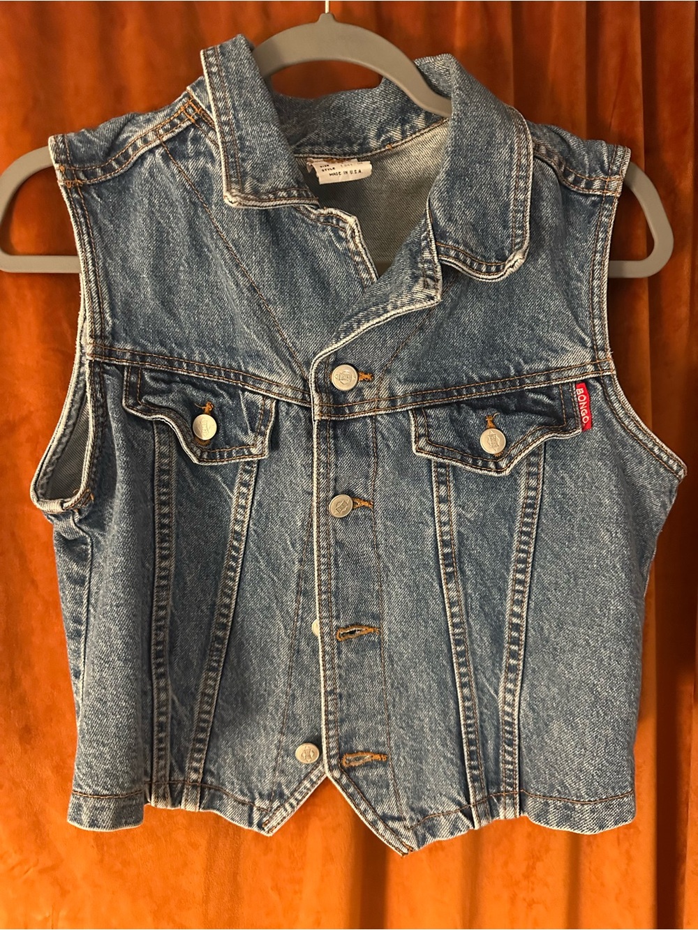 Bongo vintage Jean vest size large